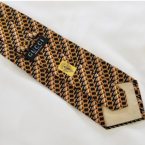 Men's 100% Silk Gucci Necktie - Picture 2 of 7